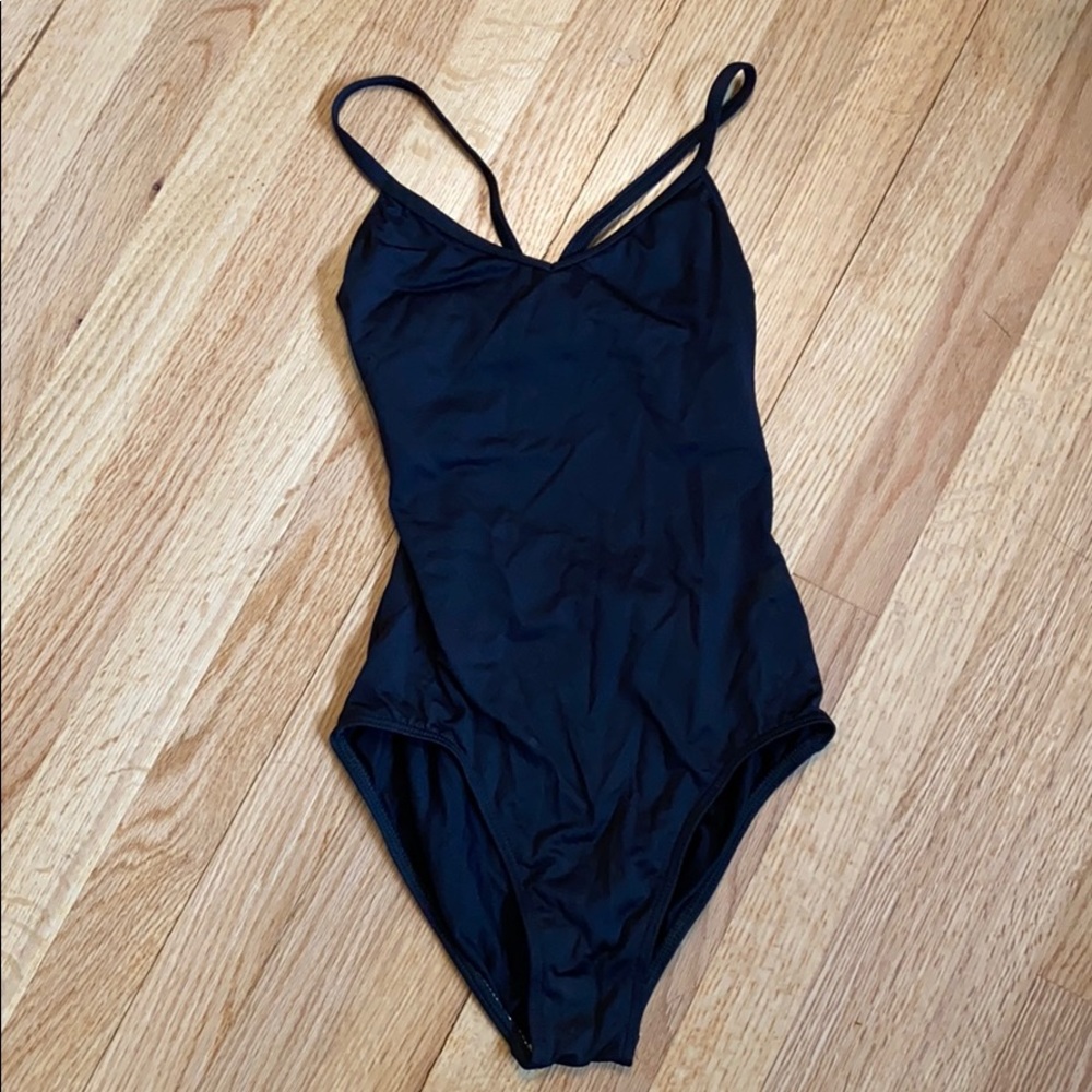 Open back leotard
